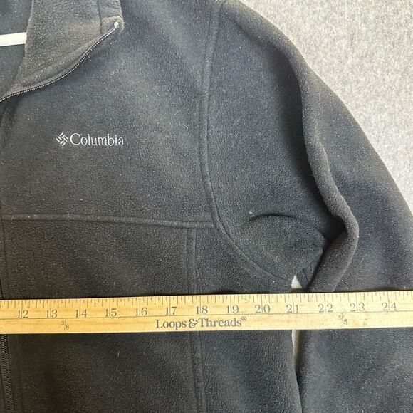 Columbia Womens Size 18/20 Full Zip Front Jacket Black Pockets Long Sleeve - Picture 3 of 7